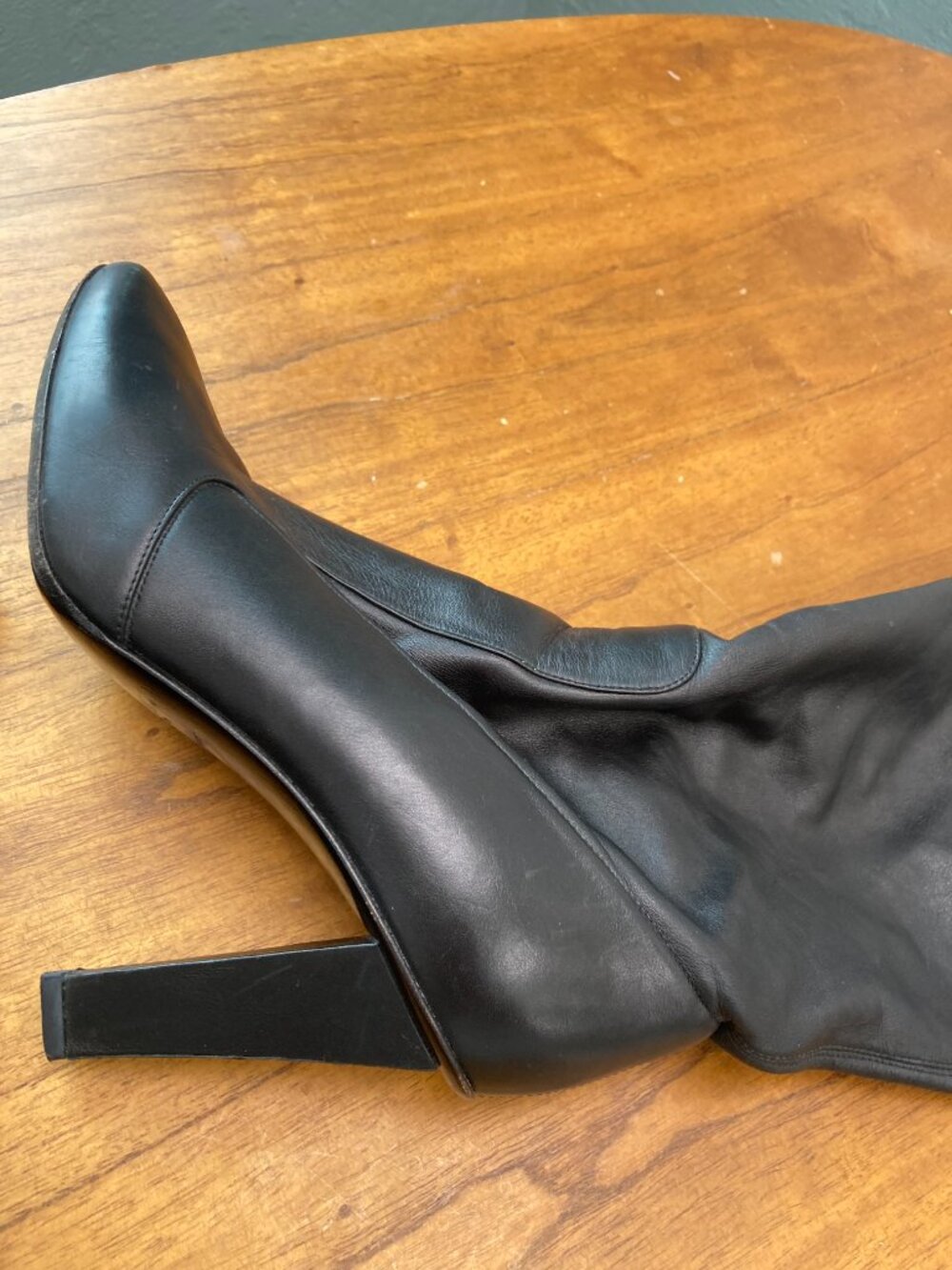 Jimmy Choo Black Leather Knee-High Boots
